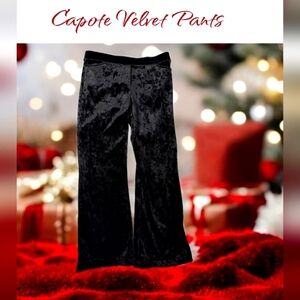 Vintage Capote Crushed Velvet pants, L, fits like a S/M